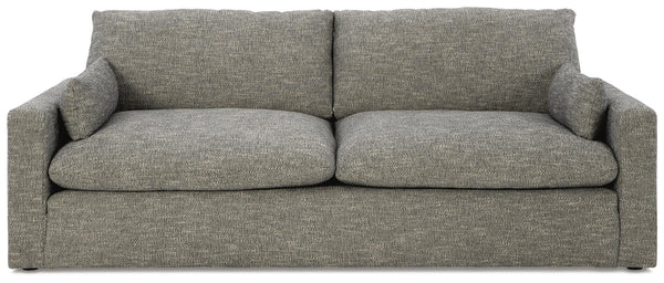 Dramatic Fabric Stationary Sofa Granite