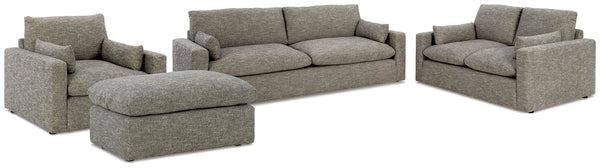 Dramatic Sofa, Loveseat, Oversized Chair & Ottoman Granite