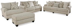 Asanti Sofa, Loveseat, Oversized Chair & Ottoman Fog