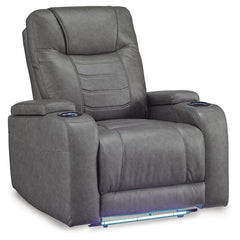 Schooner Zero Gravity P2 Rocks Dual-Power Adjustable Headrest Recliner Slate