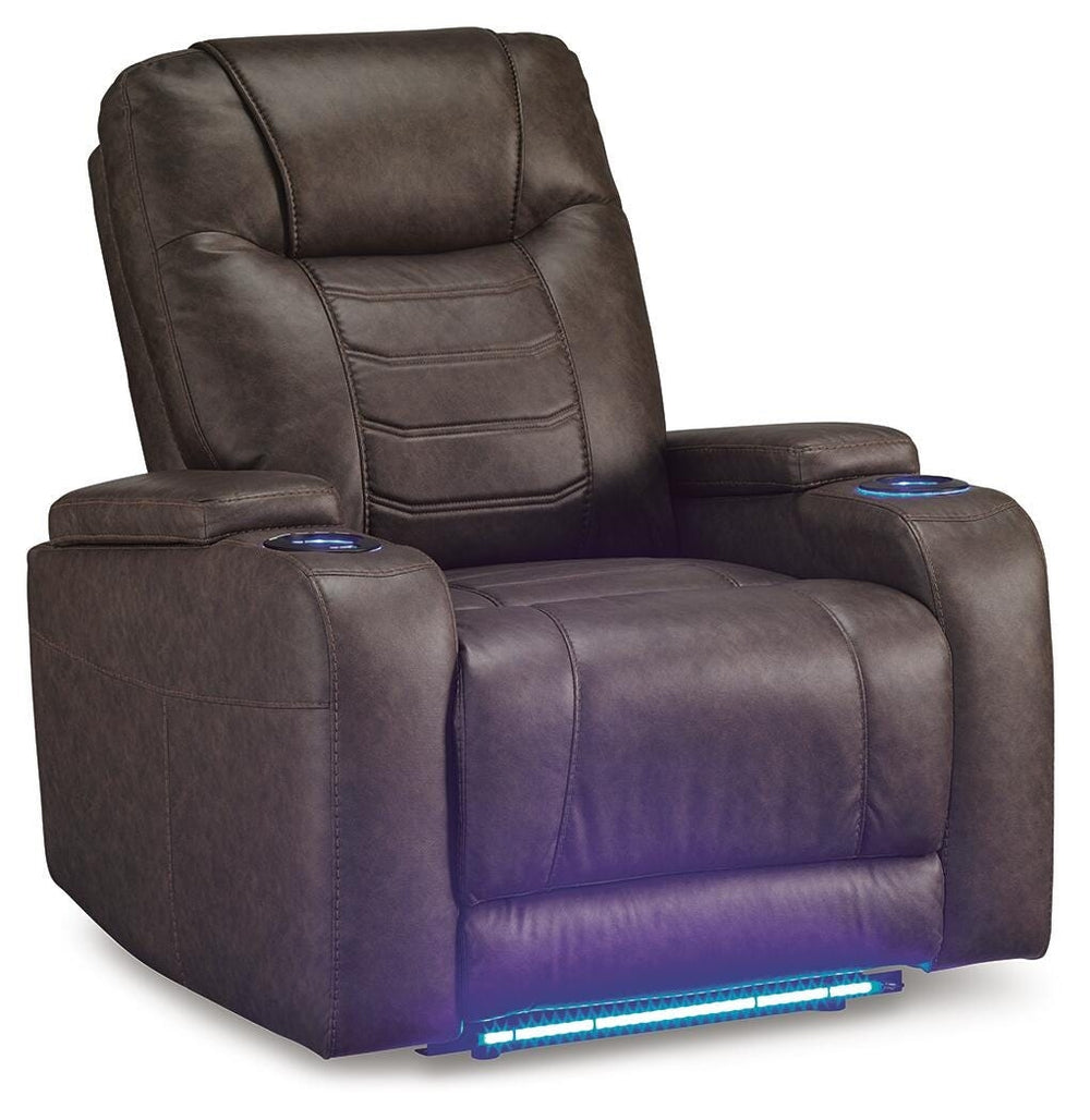 Schooner Rocks Zero Gravity P2 Dual-Power Adjustable Headrest Recliner Umber