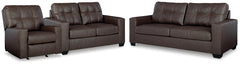 Barlin Mills Sofa, Loveseat & Recliner Umber