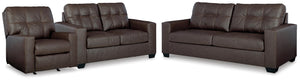 Barlin Mills Sofa, Loveseat & Recliner Umber