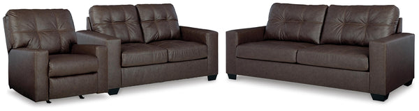 Barlin Mills Sofa, Loveseat & Recliner Umber