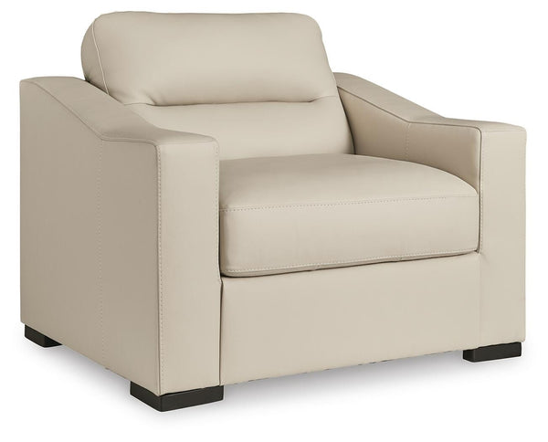 Treasure Trove Oversized Leather Stationary Chair Almond