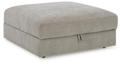 Aslan Court Fabric Ottoman With Storage Flax