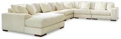 Lindyn 6-Piece Sectional with Chaise Ivory