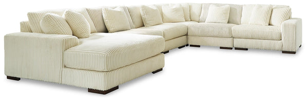 Lindyn 6-Piece Sectional with Chaise Ivory