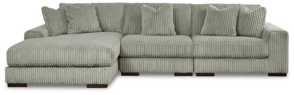 Lindyn 3-Piece Sectional with Chaise Fog