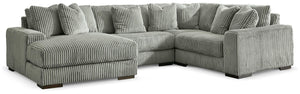 Lindyn 4-Piece Sectional with Chaise Fog