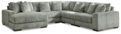 Lindyn 5-Piece Sectional with Chaise Fog
