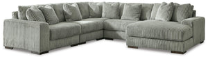 Lindyn 5-Piece Sectional with Chaise Fog