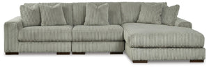 Lindyn 3-Piece Sectional with Chaise Fog
