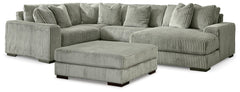 Lindyn 4-Piece Sectional with Chaise & Oversized Accent Ottoman