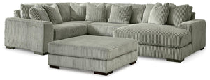 Lindyn 4-Piece Sectional with Chaise & Oversized Accent Ottoman