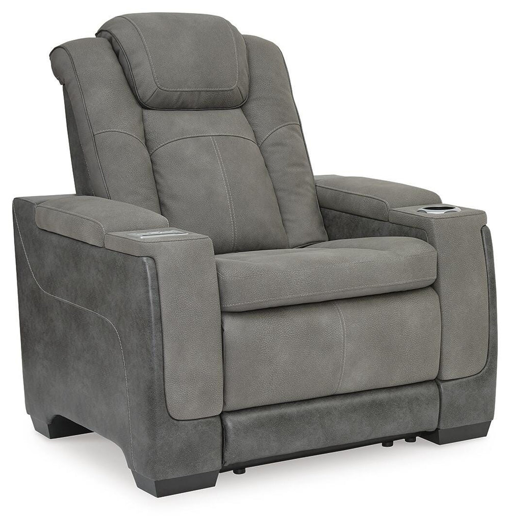 Next-Gen Zero Gravity P2 Durapella Dual-Power Adjustable Headrest Recliner with USB Slate