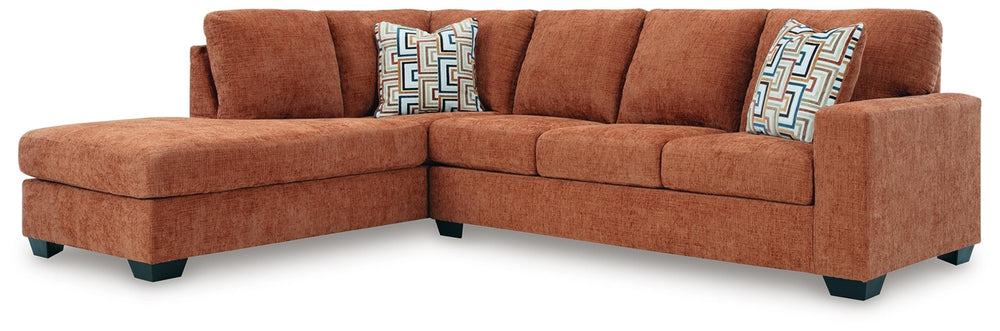 Aviemore 2-Piece Fabric Stationary Sectional with Chaise Spice