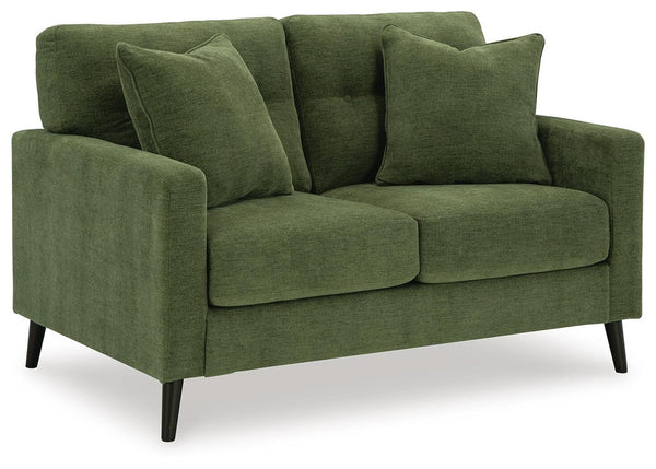 Bixler Fabric Stationary Loveseat Olive