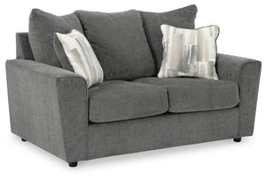 Stairatt Fabric Stationary Loveseat Gravel