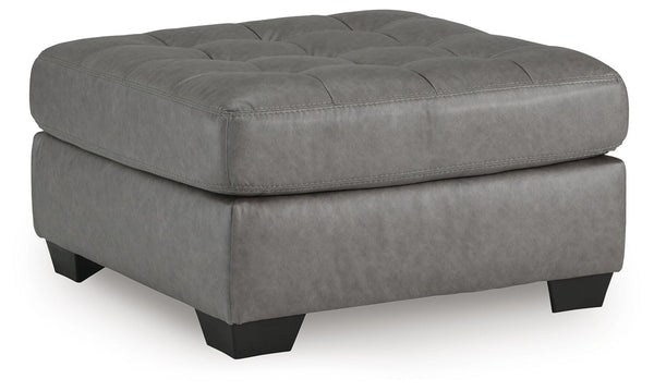 Clairette Court Oversized Fabric Accent Ottoman Alloy