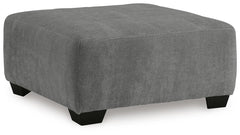 Birkdale Court Oversized Fabric Accent Ottoman Gray