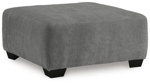 Birkdale Court Oversized Fabric Accent Ottoman Gray