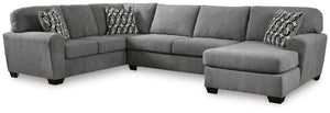 Birkdale Court 3-Piece Fabric Stationary Sectional with Chaise Gray