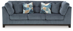 Maxon Place Fabric Stationary Sofa Navy