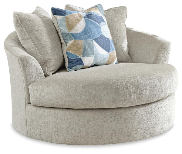 Maxon Place Oversized Swivel Accent Chair Stone