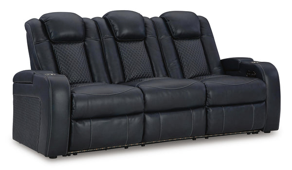 Fyne-Dyme P2 Power Adjustable Headrest Reclining Sofa Sapphire