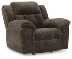 Frohn Fabric Manual Rocker Recliner Chocolate