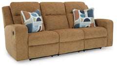 Kanlow Reclining Fabric Sofa Honey