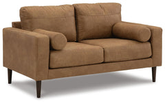 Telora Stationary Loveseat Caramel