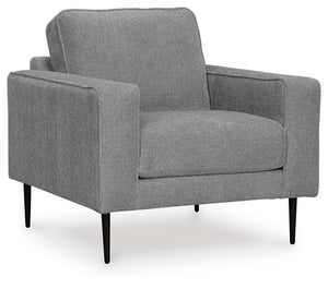 Hazela Stationary Fabric Chair Charcoal