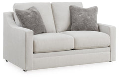 Maitelynn Fabric Stationary Loveseat Chalk