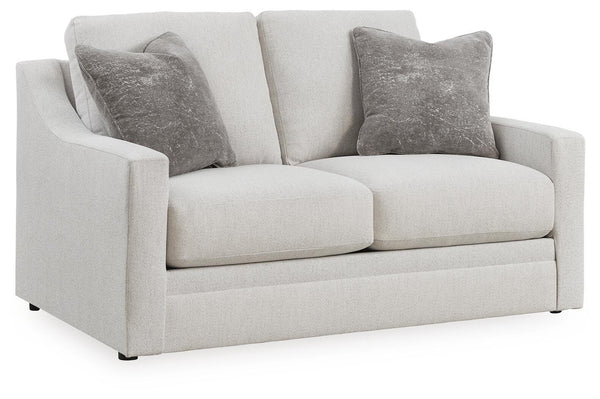 Maitelynn Fabric Stationary Loveseat Chalk