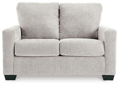 Rannis Twin Fabric Stationary Sofa Sleeper Snow