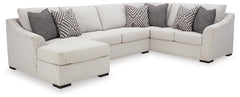 Koralynn 3-Piece Stationary Sectional with Chaise Stone