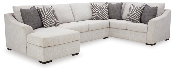 Koralynn 3-Piece Stationary Sectional with Chaise Stone