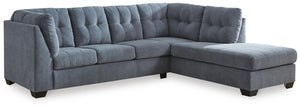 Marleton 2-Piece Sleeper Stationary Sectional with Chaise Denim