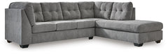 Marleton 2-Piece Sleeper Stationary Sectional with Chaise Gray