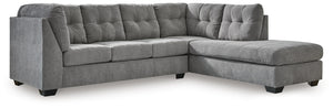 Marleton 2-Piece Sleeper Stationary Sectional with Chaise Gray