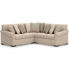 LadyMae Stationary 3-Piece Sectional Twill