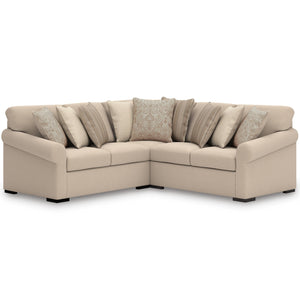 LadyMae Stationary 3-Piece Sectional Twill