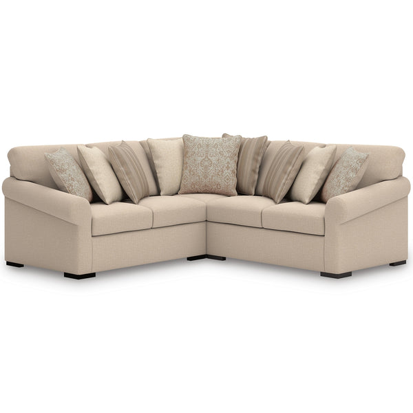 LadyMae Stationary 3-Piece Sectional Twill