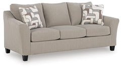 Willarae Queen Fabric Stationary Sofa Stationary Sleeper Taupe