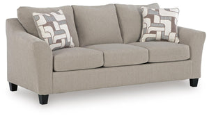Willarae Queen Fabric Stationary Sofa Stationary Sleeper Taupe