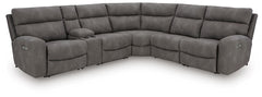 Next-Gen Durapella 6-Piece Power Reclining Zero Gravity Sectional Slate