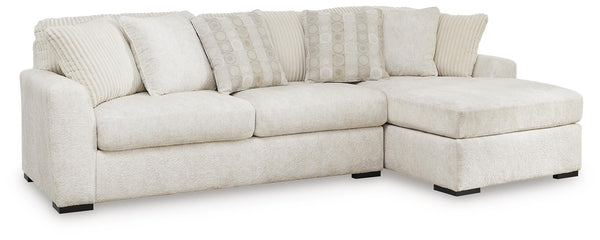 Chessington 2-Piece Fabric Sectional with Chaise Ivory