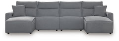 Modmax II P2 4-Piece Power Reclining Sectional with Chaise Salt & Pepper